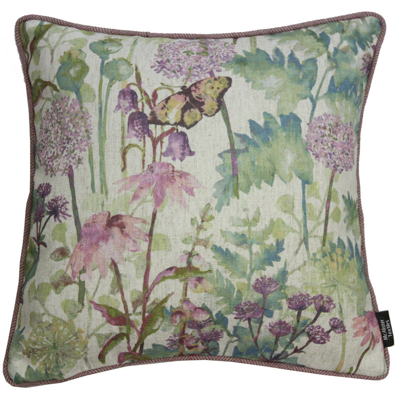 Stouffville Floral Square Cushion, 43cm x 43cm, Filled Cushion, Pastel