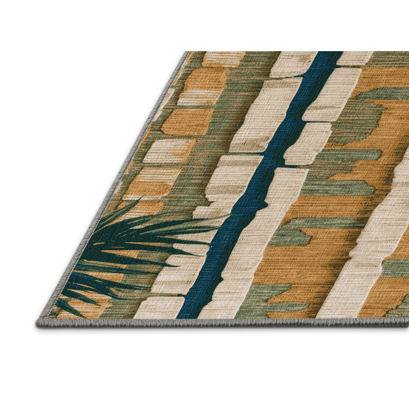  Tapis hawaïen lavable à arches naturelles, Rectangulaire 7 pi x 10 pi