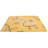 Golden Beige Abstract 5X7 Machine-Made Modern Rug
