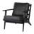 Leather Arm Chair – Fully Assembled Accent Chair with Wooden Frame for Living Room or Office