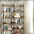 6-Tier Wooden Bookshelf with Open Shelves, Modern Metal Frame Bookcase for Storage and Display