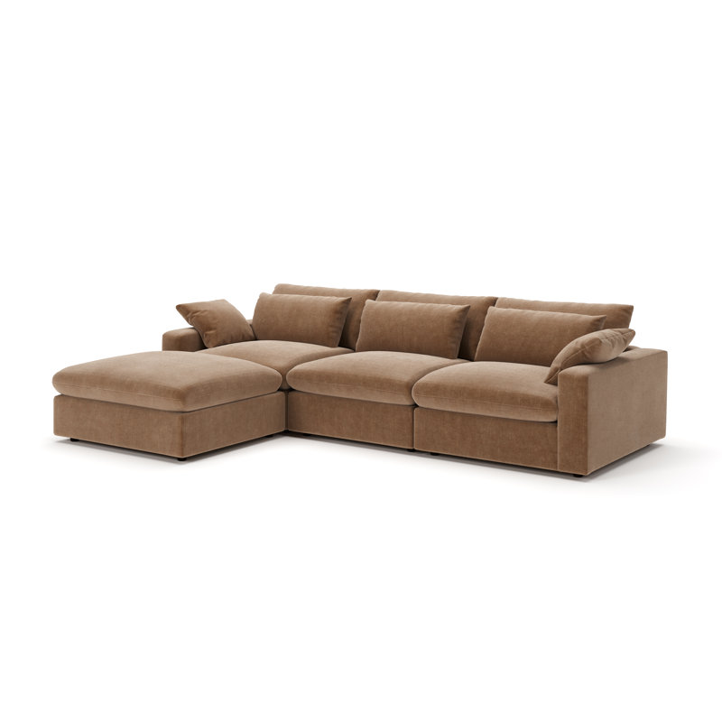 Remy Sectional, Andrew Cognac Performance Chenille