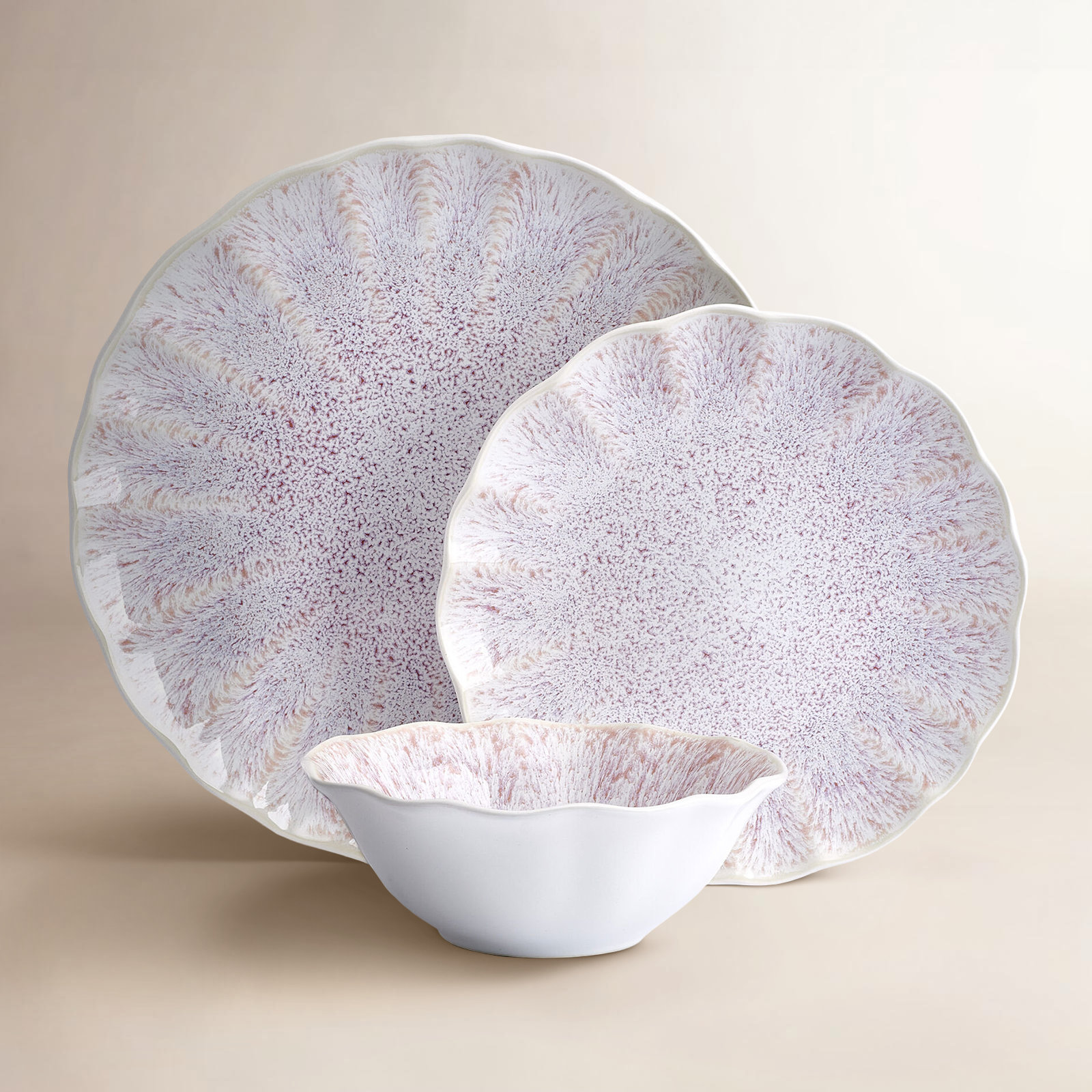 Mikasa Isla Pink 12-Piece Stoneware Dinnerware Set