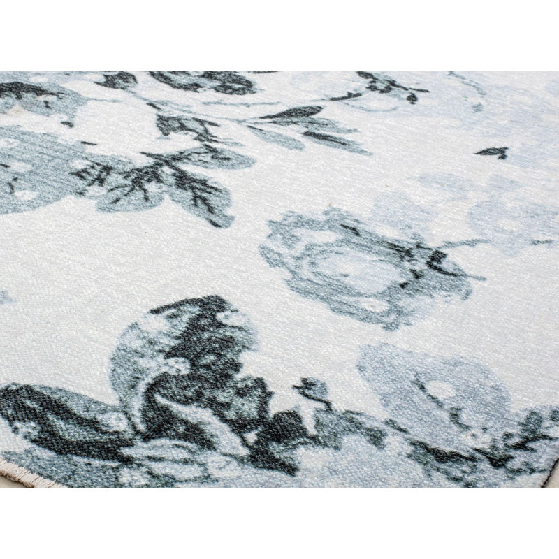 Tapis bleu Eloise, Rectangle 2 pi 7 po x 4 pi