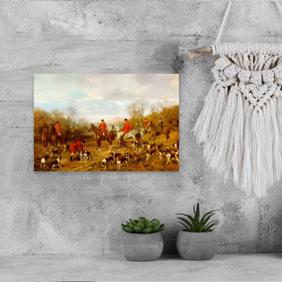 «Autumn Fox Hunt», reproduction d'art classique sur toile, paysage traditionnel abstrait