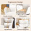 Rocking Chair For Adults, High Back Upholstered Nursing Chair Comfy Armchair With Metal Legs And Wood Base For Living Room, Bedroom, Balcony-2051660079
