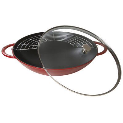 STAUB Cast Iron Non-Stick Wok
