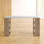 Simone Modern Desk with Built-in Bookcase – Stylish Workspace Desk with 6 Open Shelves-24070009-94592015