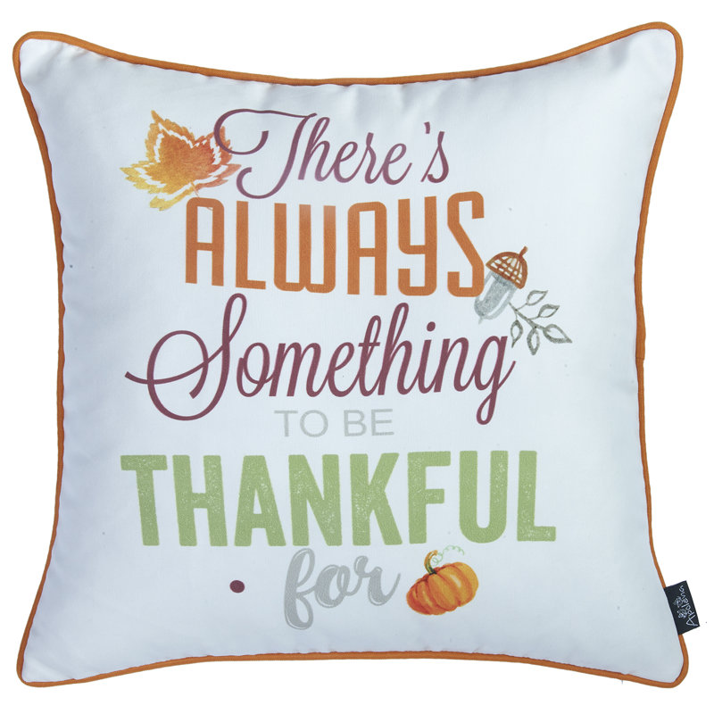 Autumn Plaid and Quote Decorative Pillow Covers Set of 2