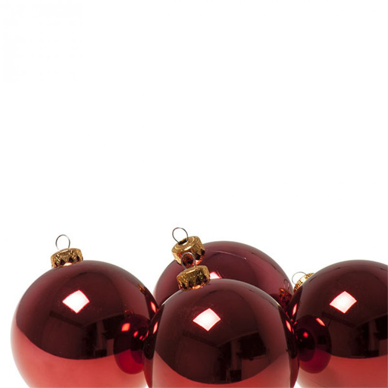 10cm Bauble, Burgundy Shiny