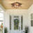 2- Light Rustic Black Square Flush Mount Ceiling Light Fixture-1568207899