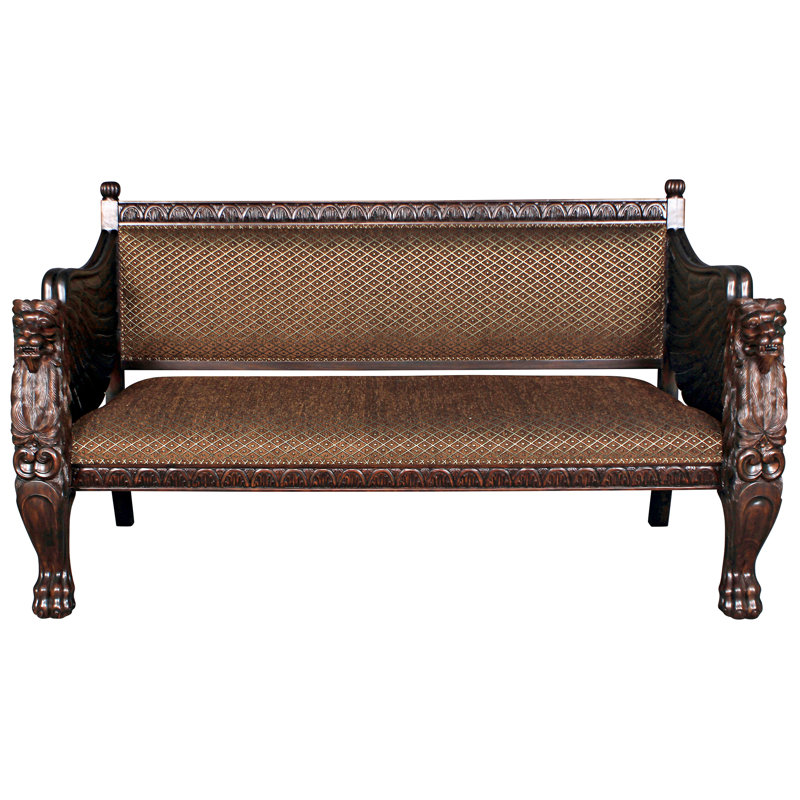 Lord Raffles 86" Winged Lion Settee