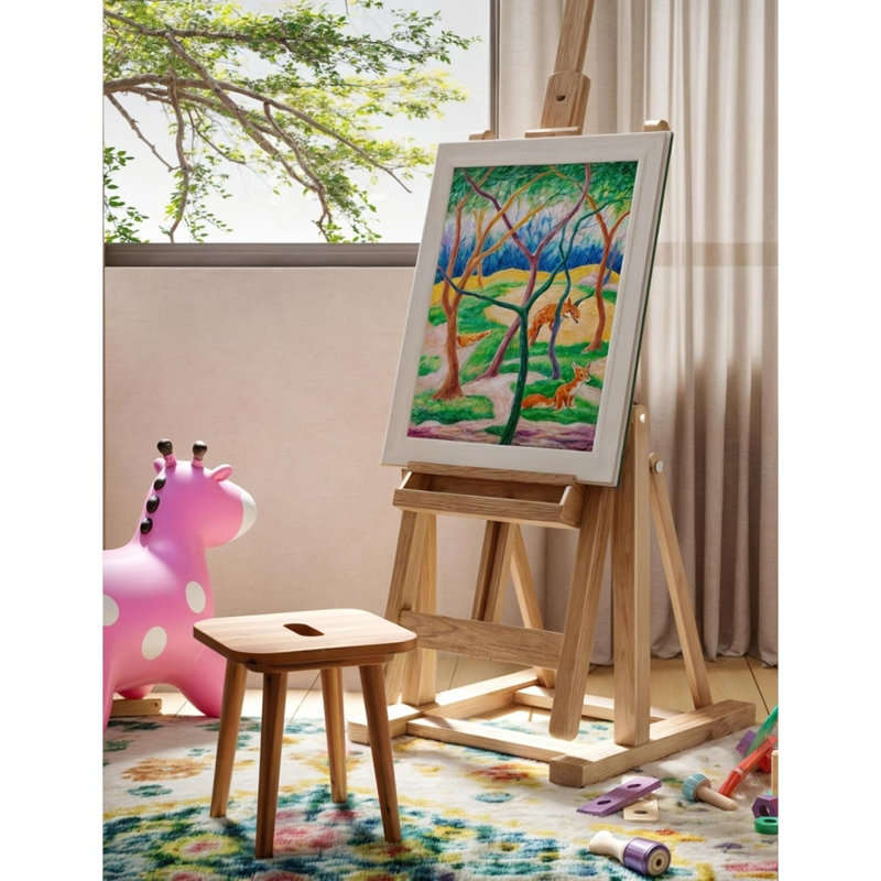 Petit escabeau en bois 9,75 po - Petit tabouret pour la cuisine, brun