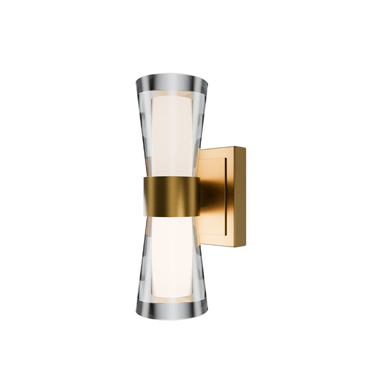 Hourglass LED 4-CCT Wall Sconce, Aged Brass