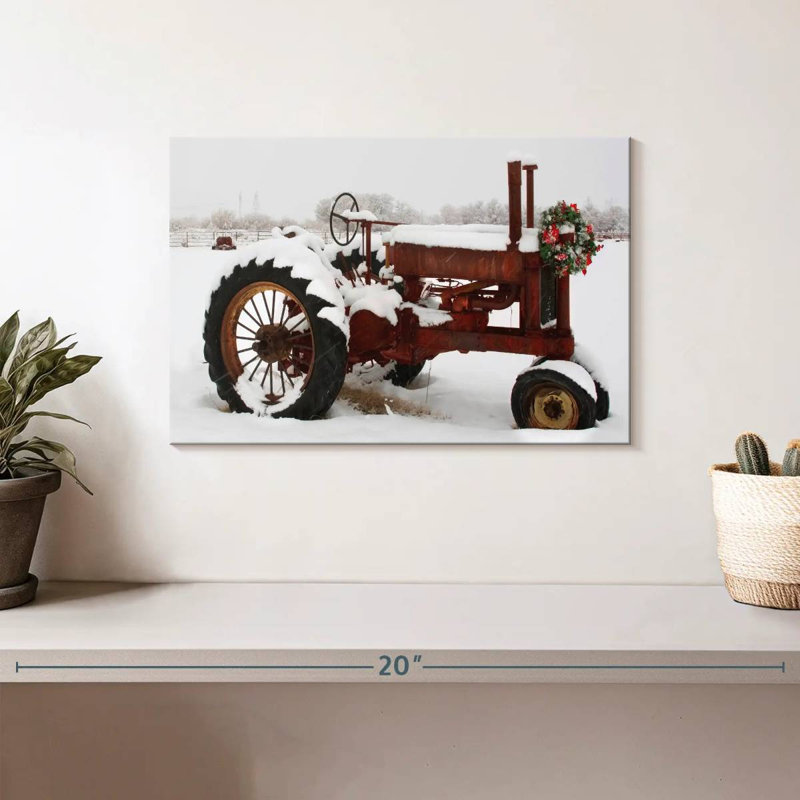 Tracteur de Noël, H 8 po x l 12 po