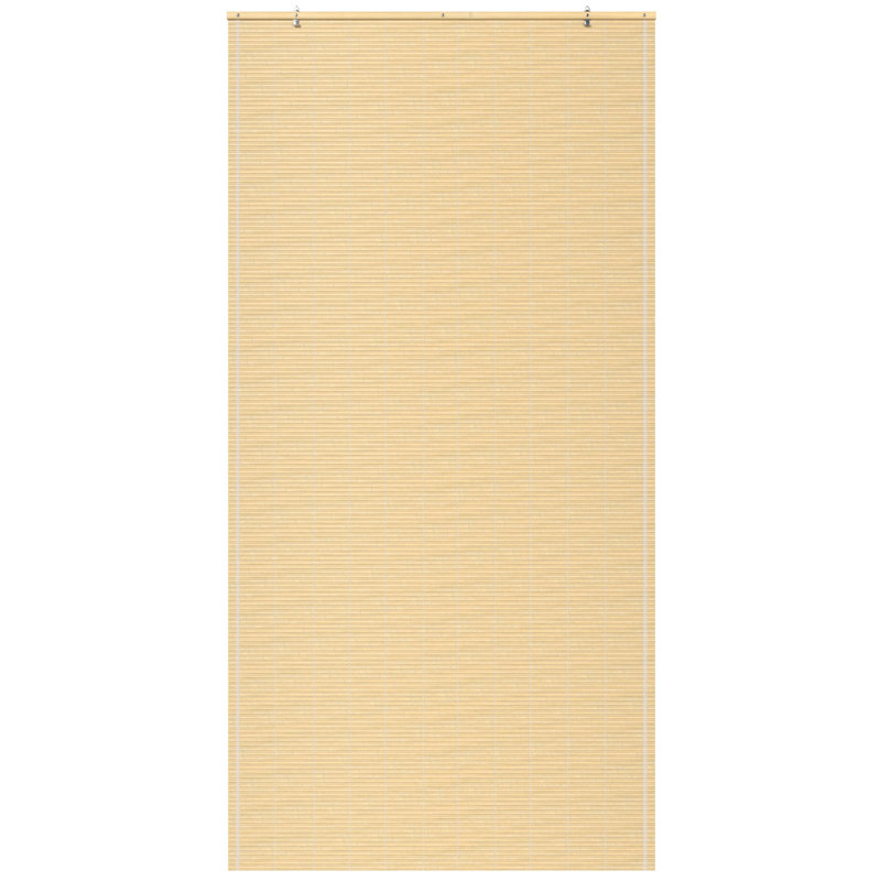 Rideaux en bambou sans cordon, l 36 po x L 72 po, Brun clair