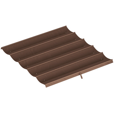 Outsunny Retractable Pergola Shade Cover ONLY, Brown