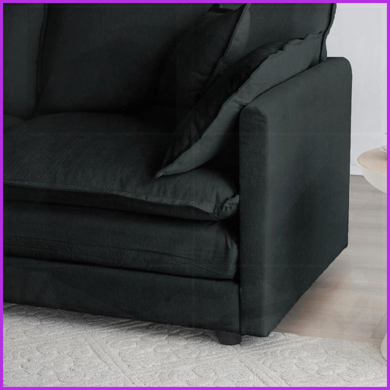 Repose-pieds Chenille, Noir