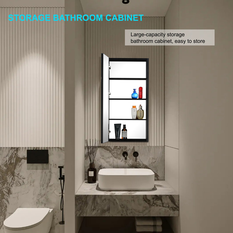 Mauryn 18'' W Mirrored Medicine Cabinet