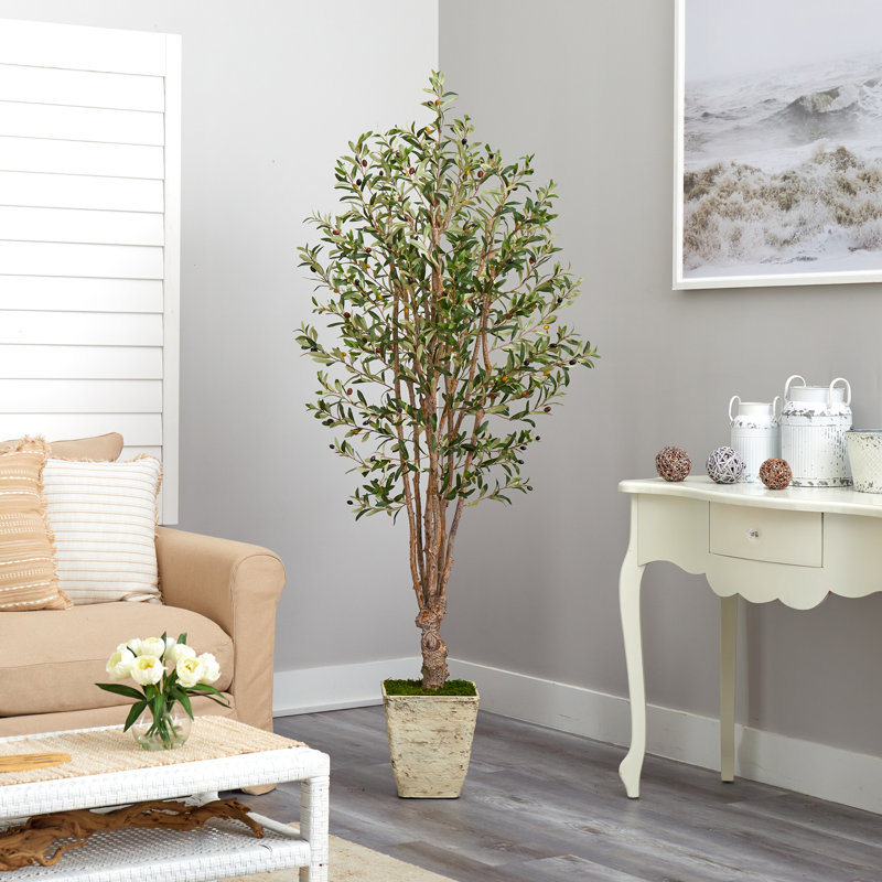 78'' Faux Olive Tree Tree in Planter