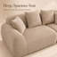 Canapé d'angle modulaire 4 places 118 po avec assise profonde et accoudoirs arrondis - Beige-258624161
