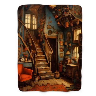 «Inside A Fairy Home» - Jeté en sherpa de qualité supérieure 1 pièce
