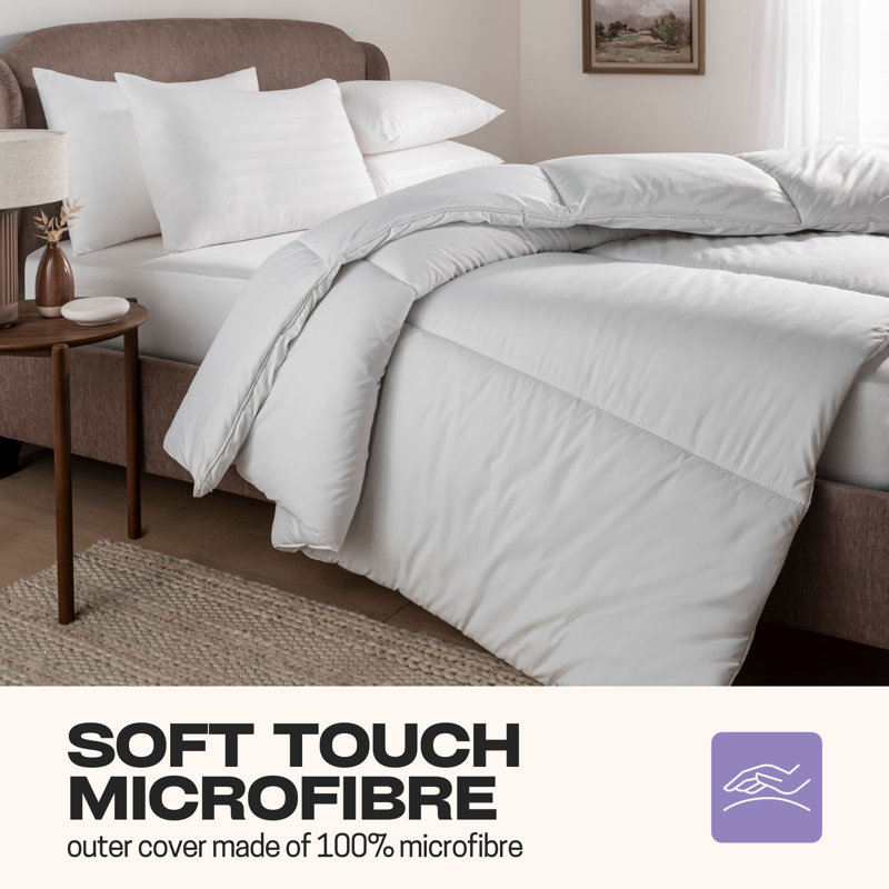 NightComfort Cosy Nights 7.5 Tog Summer Cool Microfibre Duvet, Single