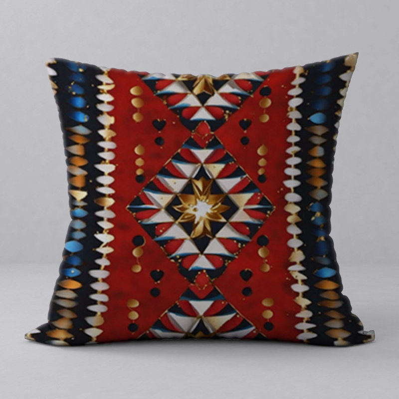 Oreiller New ManosMorenas, caractère et motifs vibrants / taille 22 po x 22 po