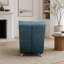 Chaise longue rembourrée de luxe avec vibration pour la détente, fauteuil inclinable moderne en tissu à dossier fixe pour le salon / la chambre à coucher