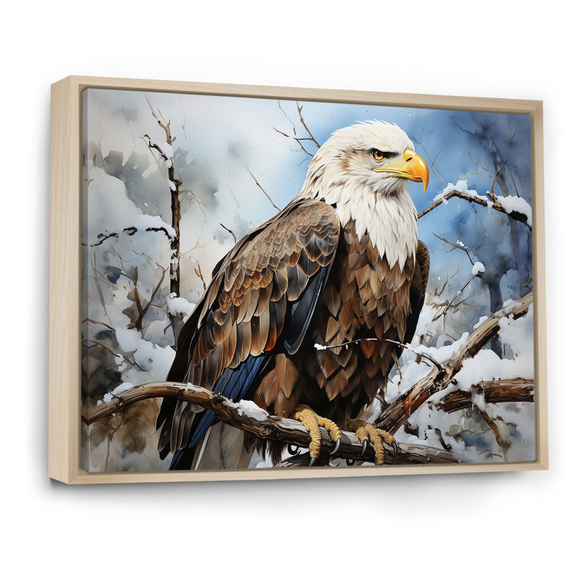 Prismatic Majestic Bold Eagle IV sur toile, Natural Floater Framed, H 16 po x l 32 po x P 1 po