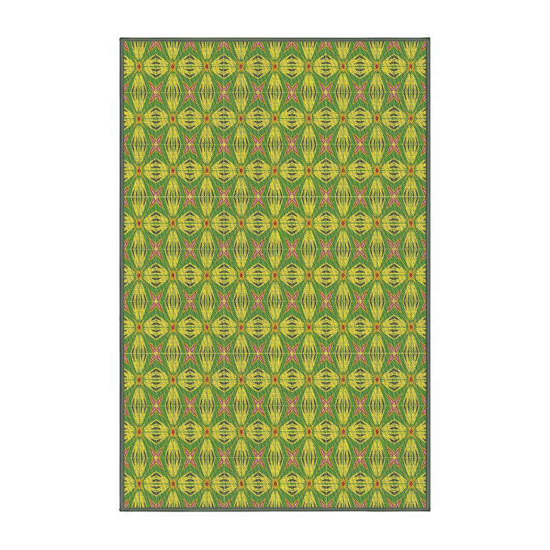 Tapis de zone verte à motif, Rectangle 5 pi x 7 pi