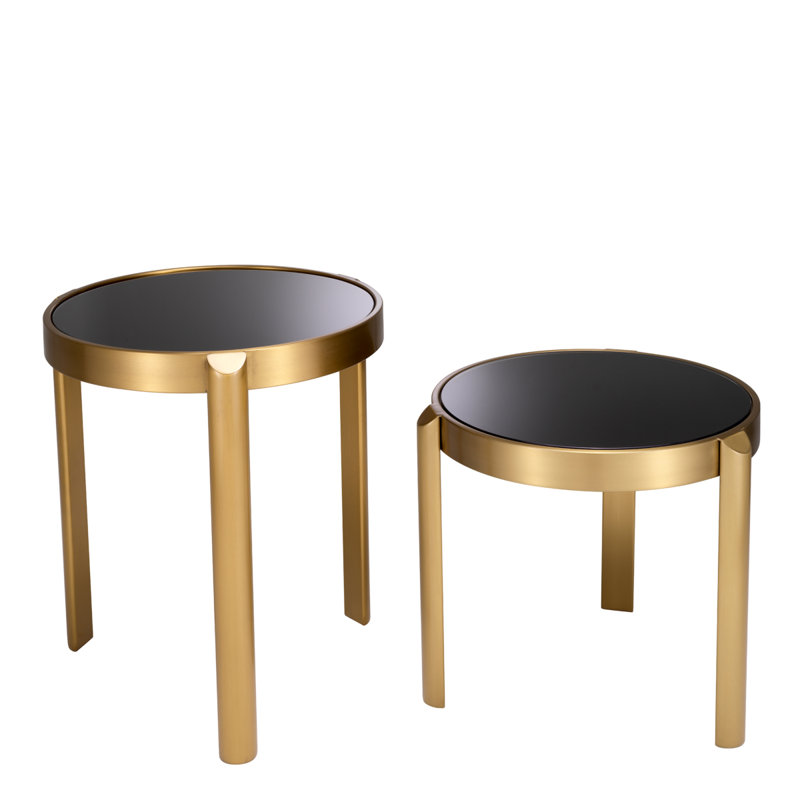 Buena Glass Nesting End Table