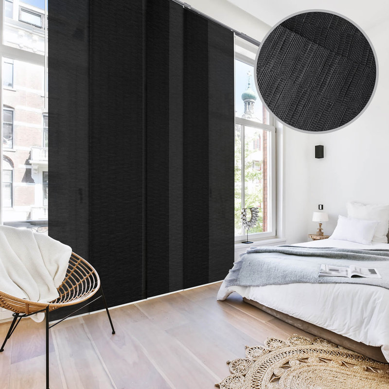 Semi Sheer Vertical Blind, Black