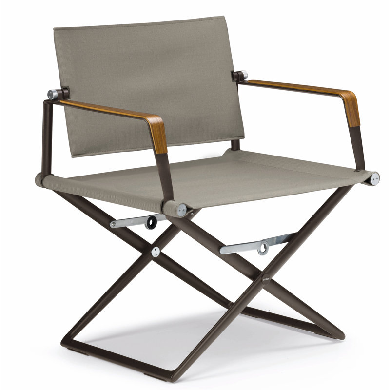Seax Outdoor Dining Armchair, Sail Taupe, Black Pepper