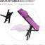 Chaise longue de piscine pliable mauve avec coussin et méridienne ajustable pour la plage