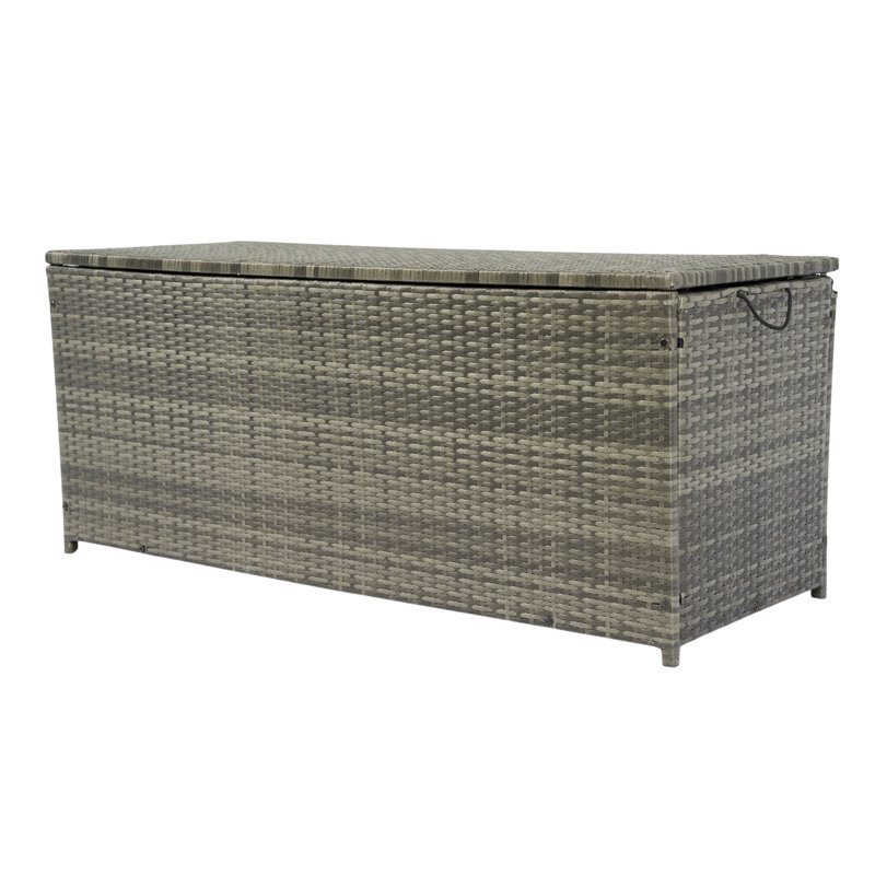 Boîte de rangement en rotin gris 113 gallons New Classic