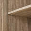 Armoire de rangement avec deux portes pour salle de bain, bureau, tablette ajustable, panneau de fibres à densité moyenne, brun