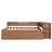 Daybed With Trundle,Wood Daybed Frame with Storage Drawers,Side Shelves and Desk-793617188-793617243