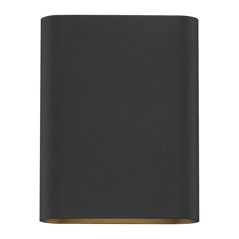 Applique murale encastrée en aluminium Jamai, Noir / givré