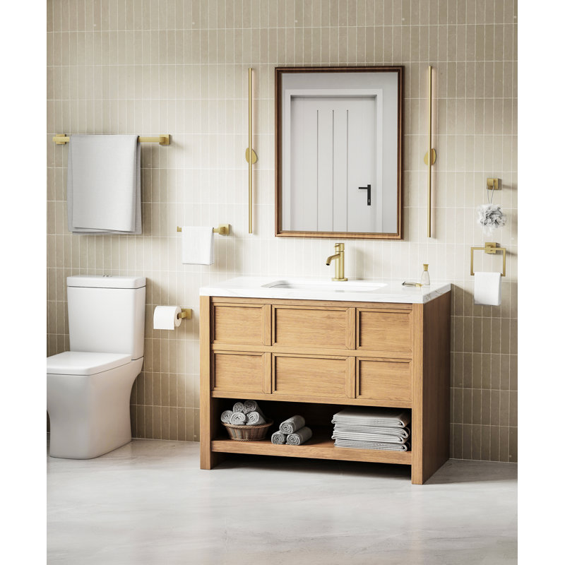Bathroom Hardware Set 4 - Piece Bathroom Hardware Set, Brushed Gold