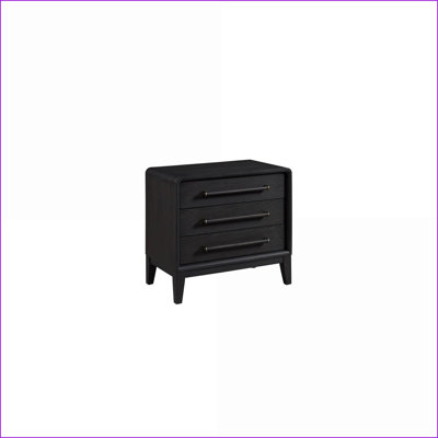 3-Drawer Nightstand with USB Ports &amp; Felt/Cedar Liners