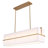 Ajanee 5 Light Linear Square/rectangle Chandelier With White Fabric Hardback Shade - 11.02'' H X 39.37' W-485203006