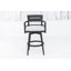 Tabourets de patio (ensemble de 2) - Chaises de bar pivotantes à 360 ° d'extérieur avec coussin Sunbrella, structure en aluminium résistant à la rouille et repose-pieds intégré - Noir Ember