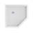 DreamLine SlimLine 36 inch D x 36 inch W x 2 3/4 inch H White Neo-Angle Shower Base with 2 inch Chrome Corner Round Drain-118321734