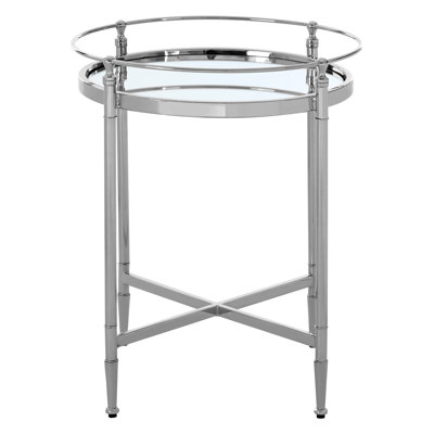 Zach Glass Top End Table