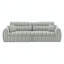 Canapé tissé à compression en chenille rayée, canapé compact à rangée droite avec éponge haute densité, canapé économiseur d'espace requis sans assemblage pour salon, appartement, bureau (blanc et sauge)-829285007