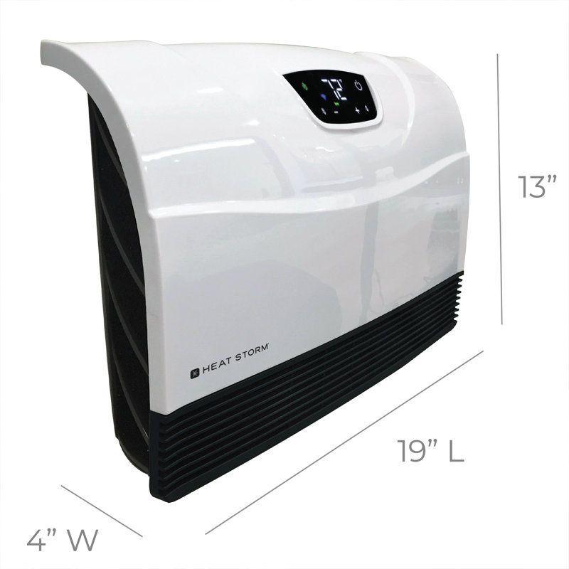 Black Infrared WiFi Enabled Wall Mount Electric Space Heater