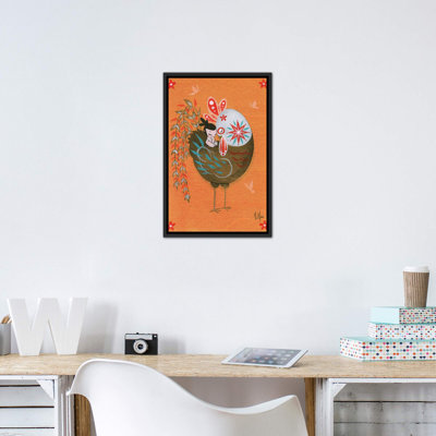 «Folk Blessings - Rooster Cuddle» par Martin Hsu - reproduction d'art