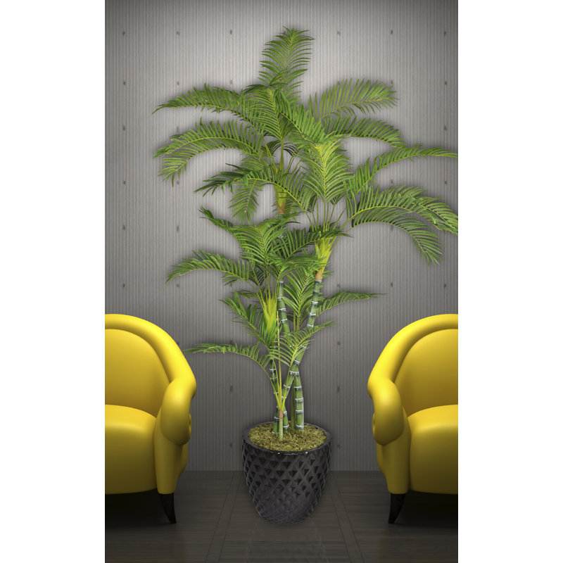 Palmier artificiel en pot 77,5 "Panama, Noir