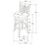 Tabouret de bar pivotant en bois Blevice Cappuccino-81643034